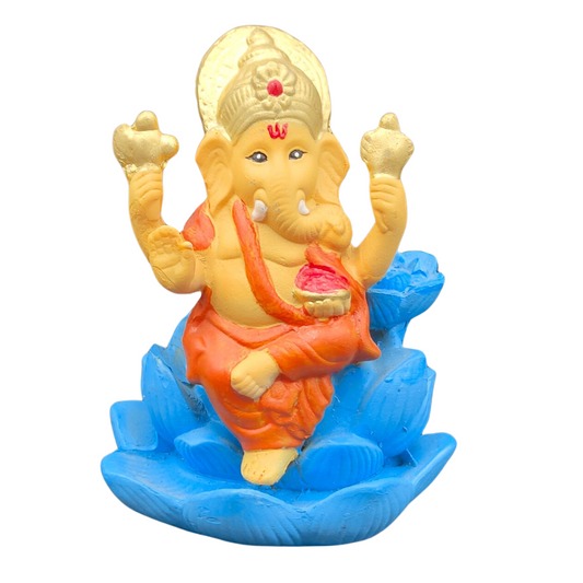 Ganesh en Flor de Loto Resina